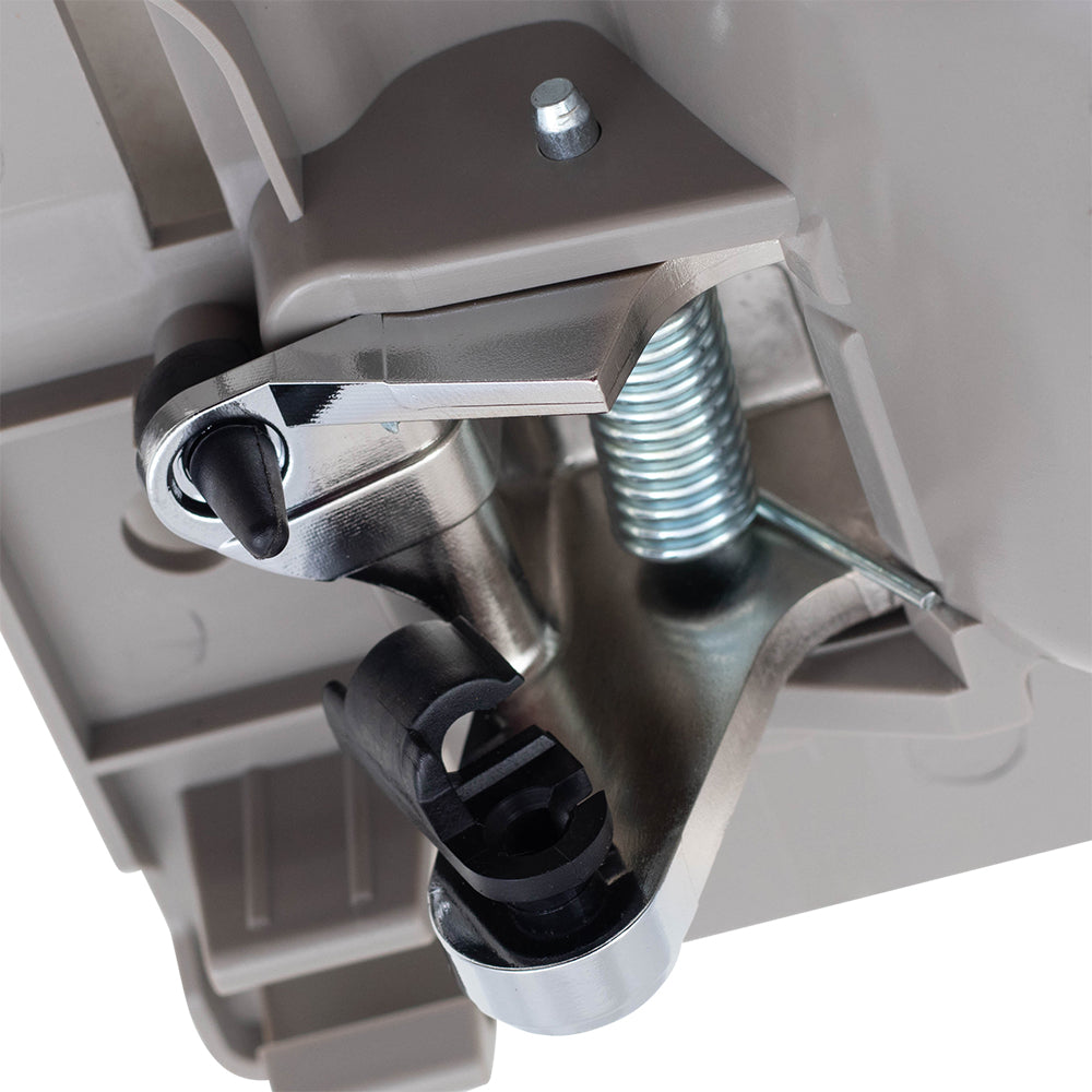 Brock Replacement Passengers Rear Inside Inner Beige with Chrome Door Handle Repair Kit Compatible with 05-10 Grand Cherokee