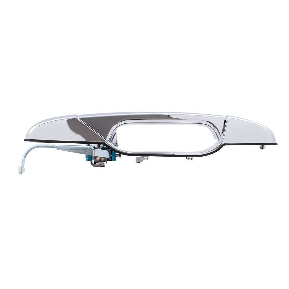 Brock Replacement Drivers and Passengers Outside Rear Chrome Door Handles compatible with 07-13 Silverado Sierra Pickup 22738725 25960522