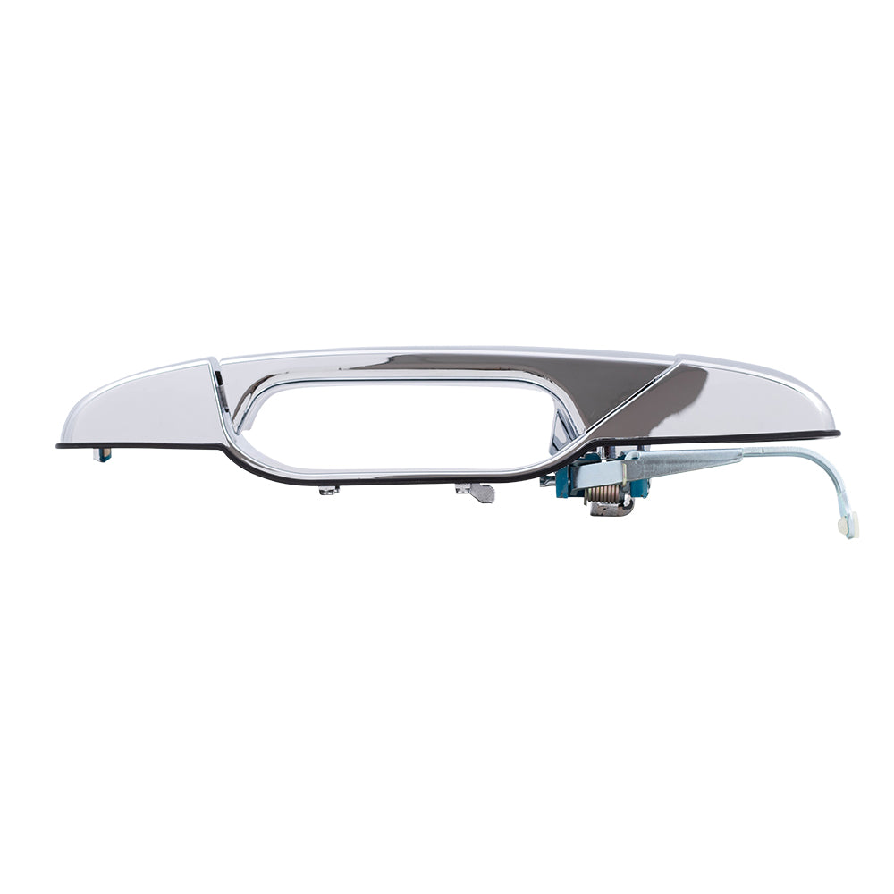 Brock Replacement Drivers Outside Outer Rear Chrome Door Handle compatible with 07-13 Silverado Sierra Pickup Truck 22738725