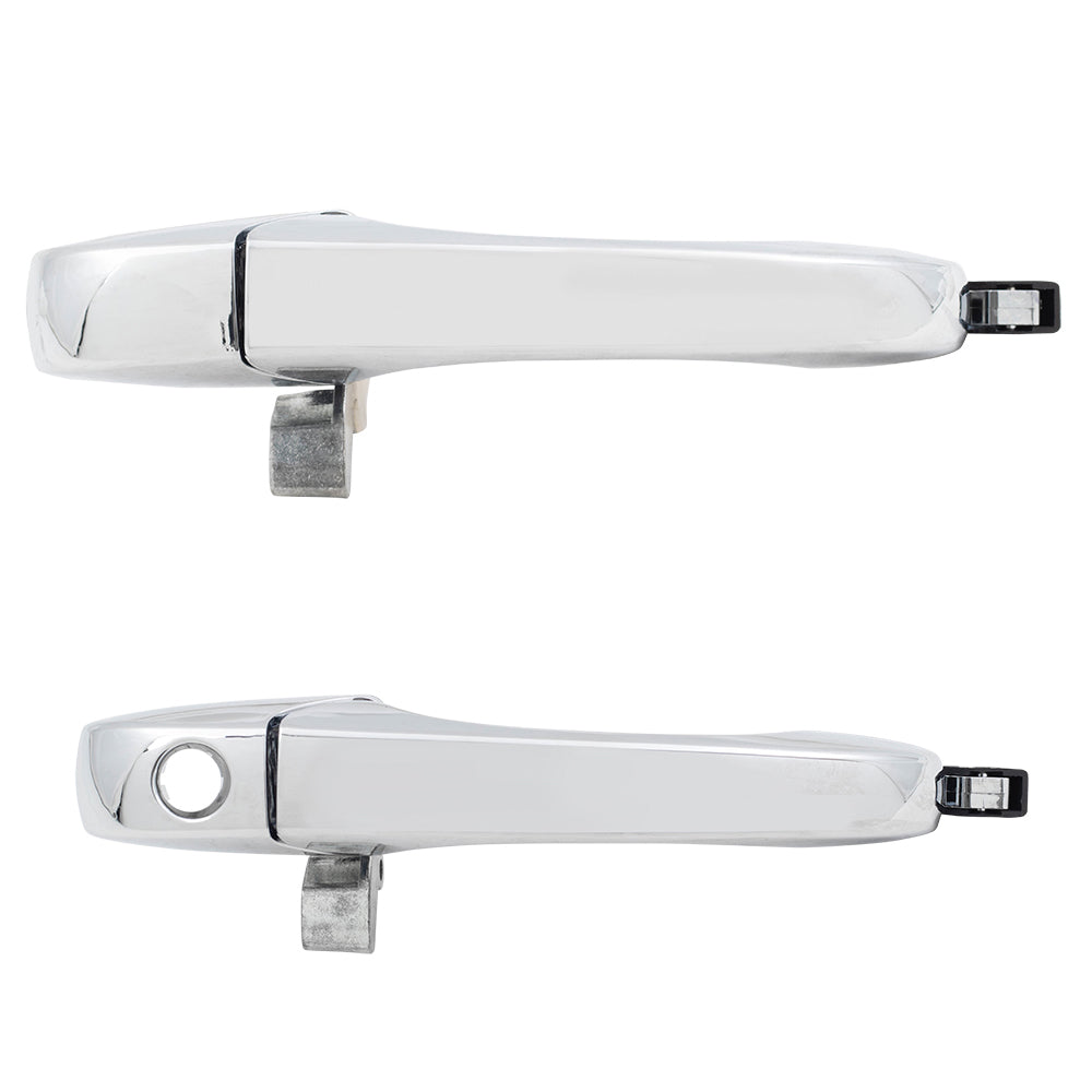 Brock Replacement Set Driver Outside Front and Rear Chrome Door Handles Compatible with 2005-2010 300