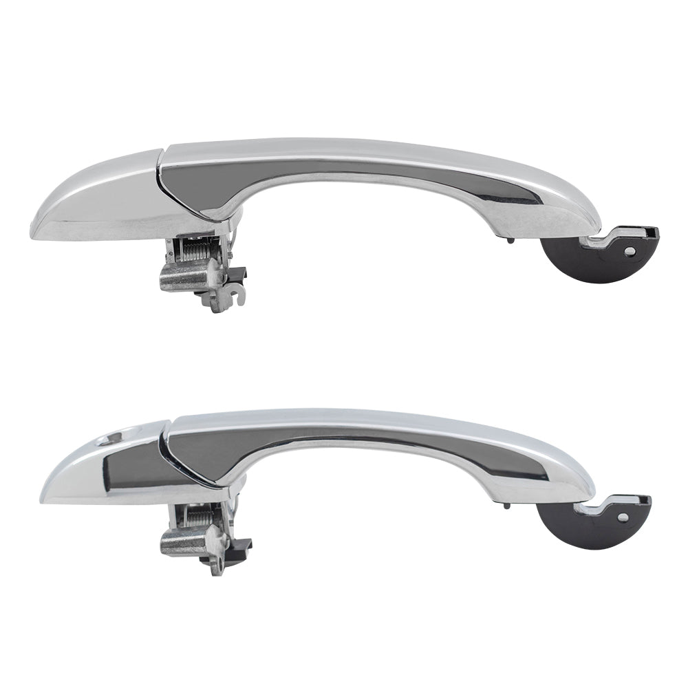 Brock Replacement Set Driver Outside Front and Rear Chrome Door Handles Compatible with 2005-2010 300