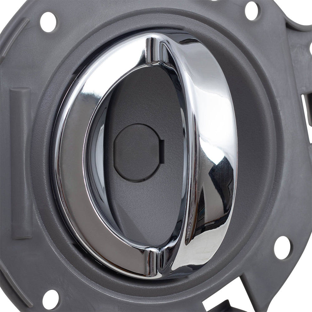 Brock Replacement Drivers Inside Inner Interior Chrome Door Handle with Gray Housing Repair Kit Compatible with 06-10 Commander SUV 1PF111DVAA