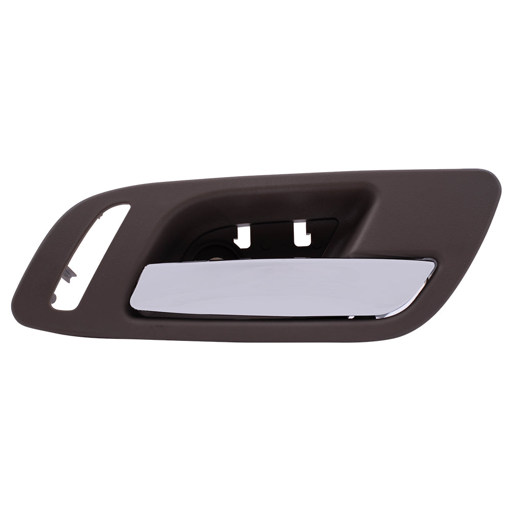 Brock Replacement Driver and Passenger Front Inside Door Handles Chrome Lever Cashmere Housing Compatible with Silverado Sierra Escalade Suburban Tahoe Yukon 15947938 15935955