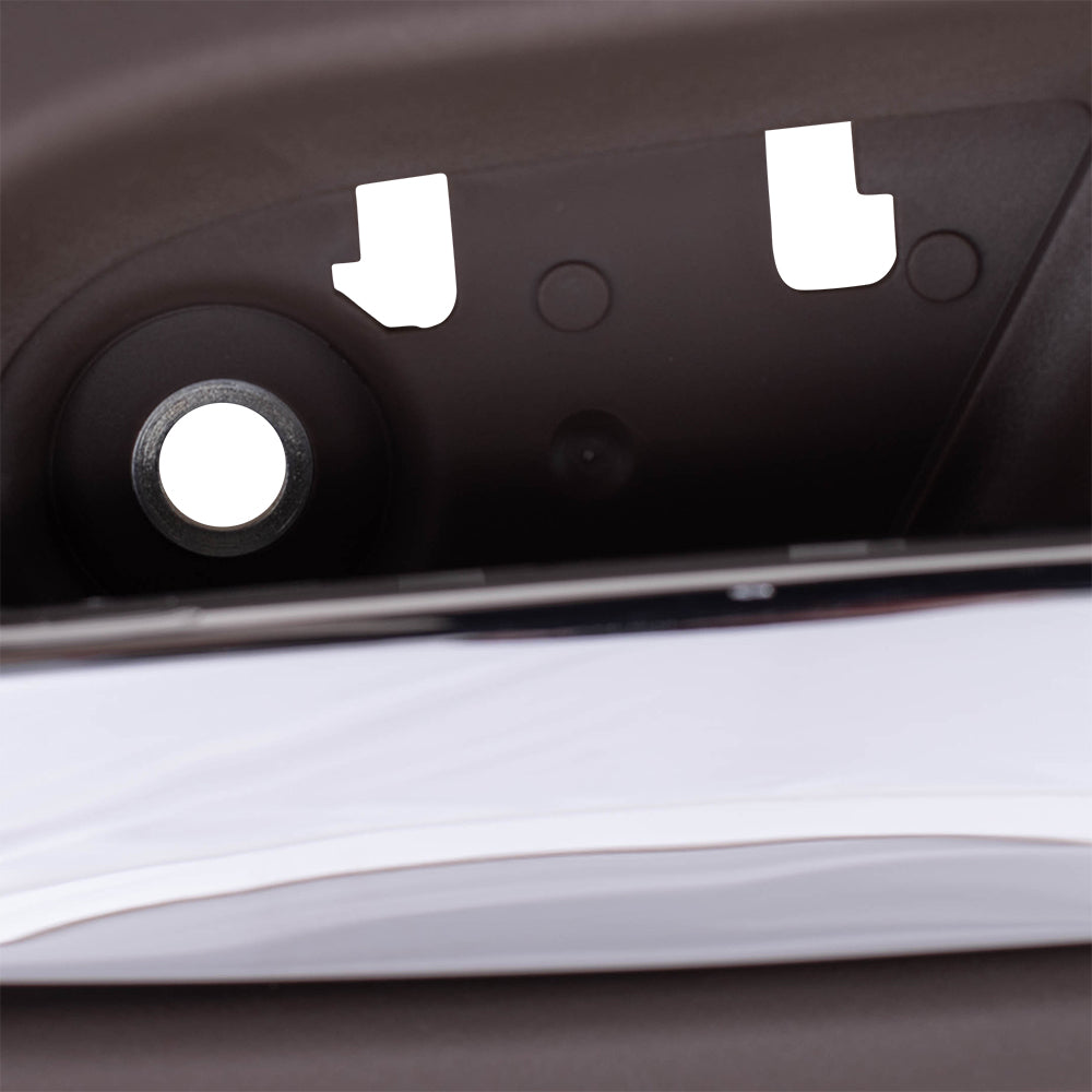 Brock Replacement Driver and Passenger Front Inside Door Handles Chrome Lever Cashmere Housing Compatible with Silverado Sierra Escalade Suburban Tahoe Yukon 15947938 15935955