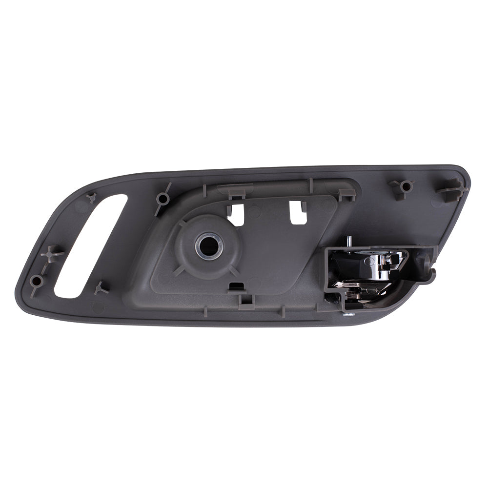 Brock Replacement Drivers Front Inside Interior Door Handle Chrome Lever with Titanium Housing Compatible with Silverado Sierra Escalade Suburban Tahoe Yukon 15935952