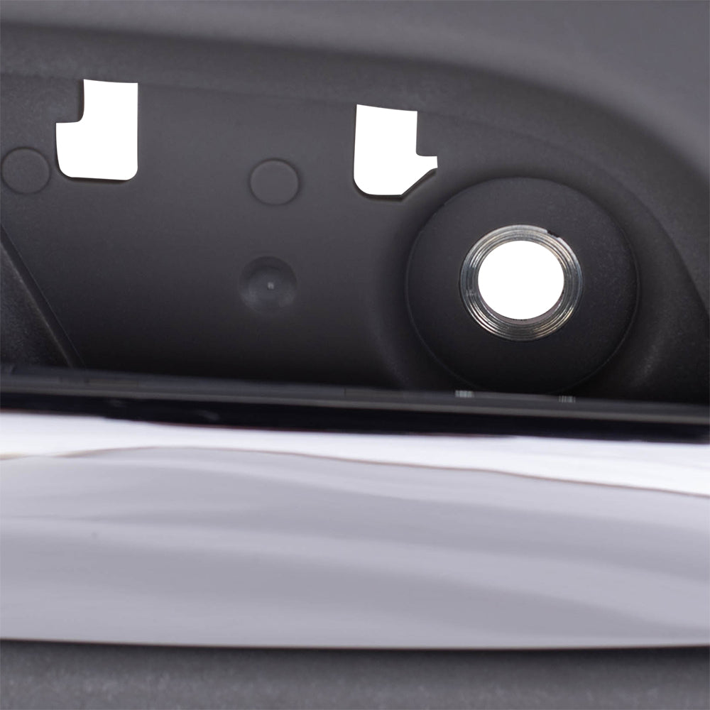 Brock Replacement Drivers Front Inside Interior Door Handle Chrome Lever with Titanium Housing Compatible with Silverado Sierra Escalade Suburban Tahoe Yukon 15935952