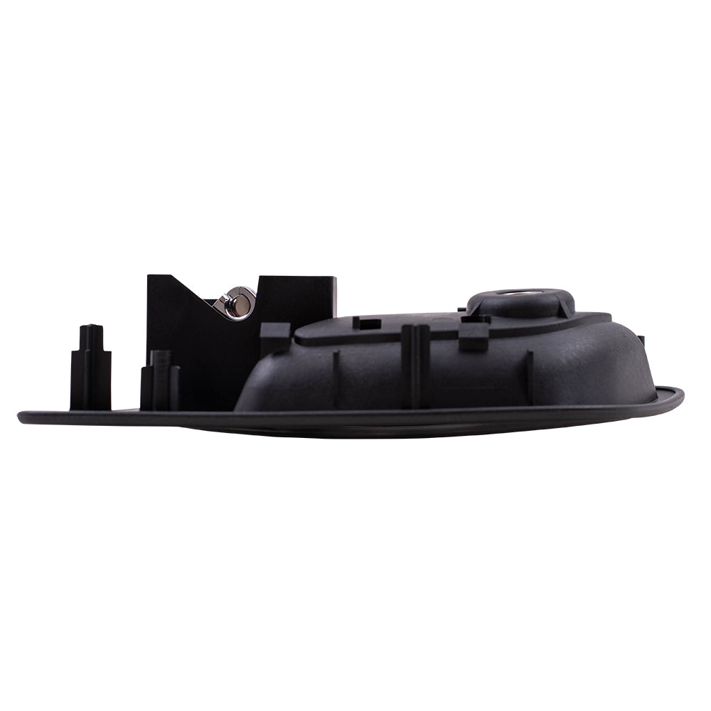 Brock Replacement Drivers Rear Inside Interior Door Handle Chrome Lever with Black Housing Compatible with Silverado Sierra Escalade Suburban Tahoe Yukon 15939073