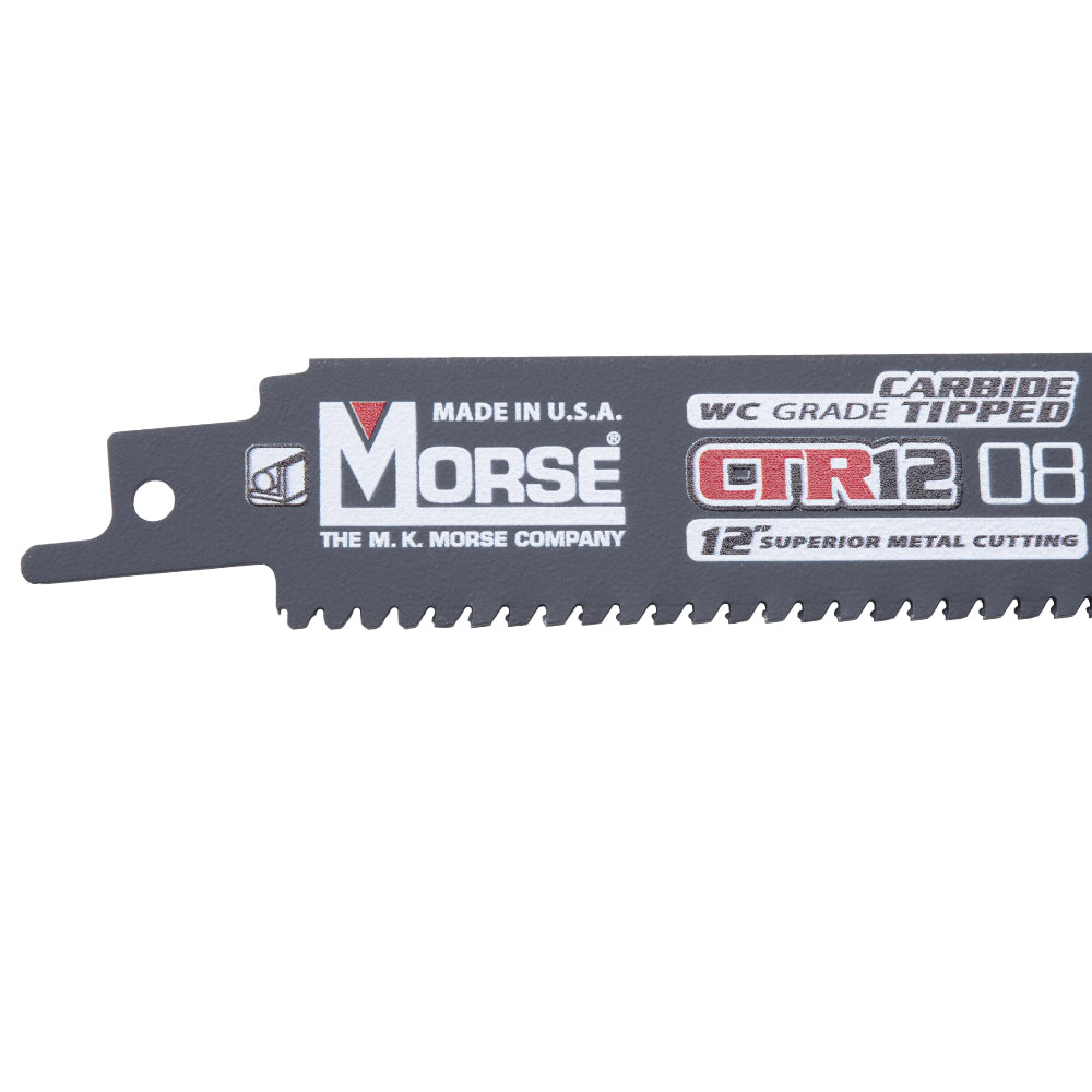 MK Morse CTR1208MC15 CTR Carbide Tipped 12 Inch 8 TPI Reciprocating Saw Blade 15 Pack