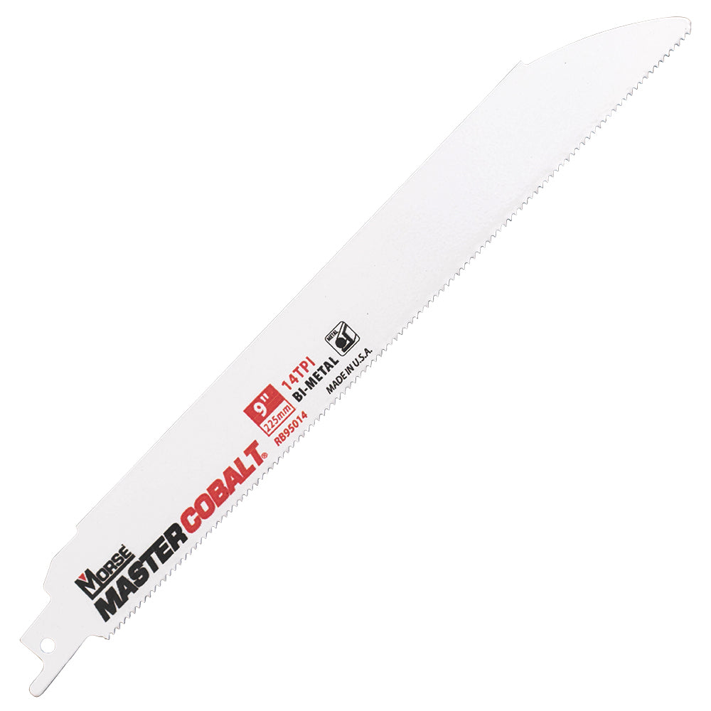 25 Pk Set MK Morse Master Cobalt Bi-Metal Reciprocating Saw Blades 14 TPI 9"x1"x.050" Wood Metal Steel for Industrial Shop DIY Hobby
