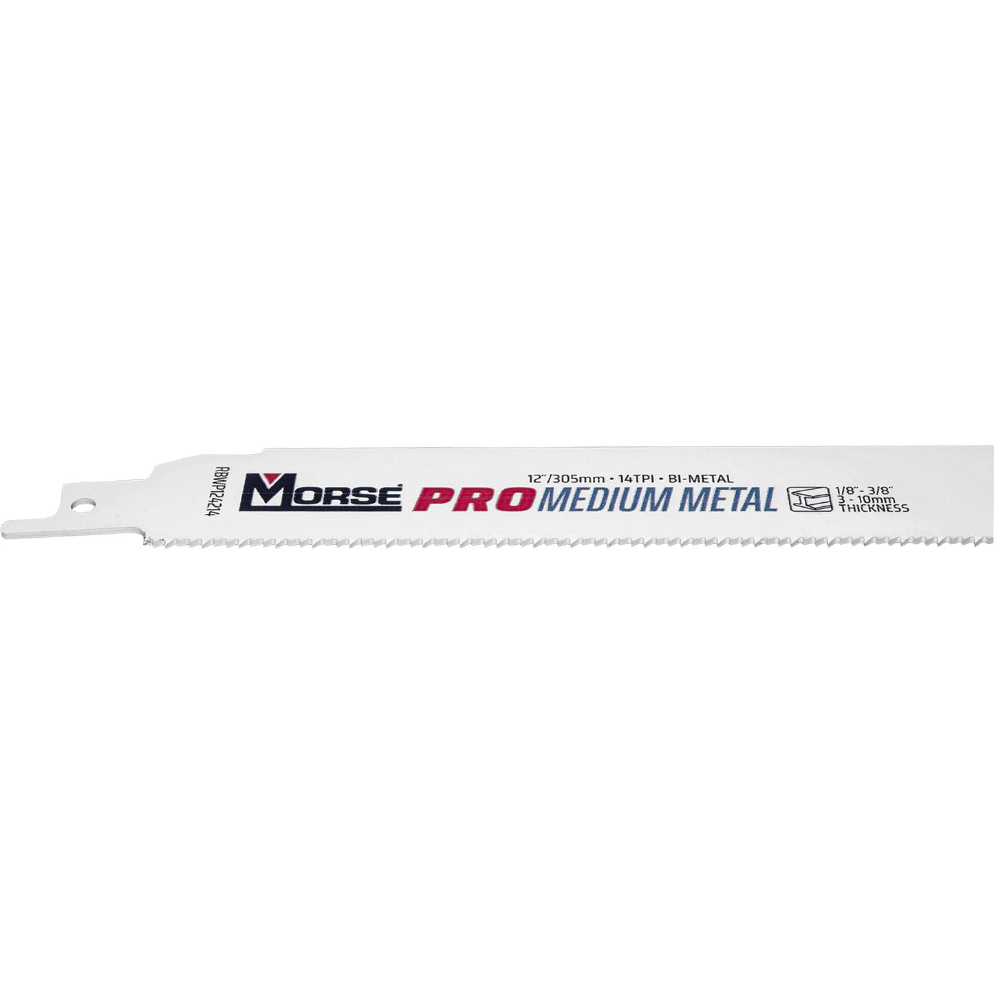 Morse Bi-Metal Pro Medium Metal Cobalt Reciprocating Saw Blade 12" x 1" x .42" 14 TPI 25 Pack