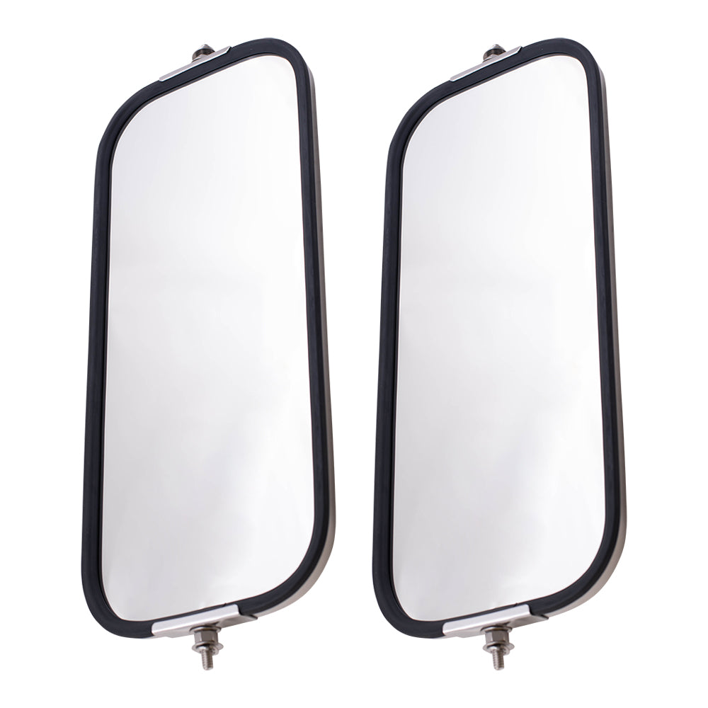 Brock Replacement Driver and Passenger Universal West Coast Truck Side Mirror Heads with Sturdy Backs 6.5" x 16"