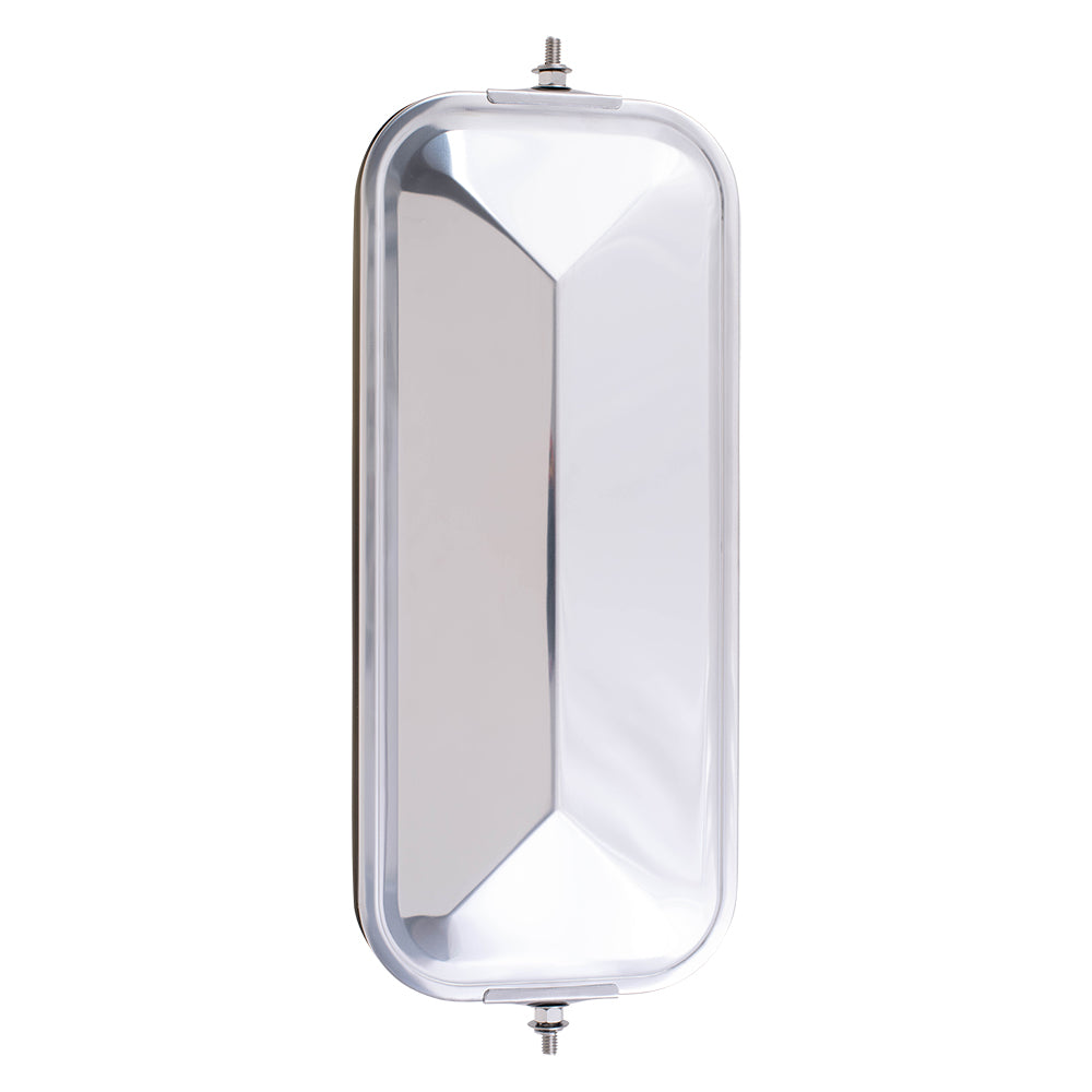 Brock Replacement Universal West Coast Truck Stainless Steel Side Mirror Head 6.5"x16" with Sturdy Back