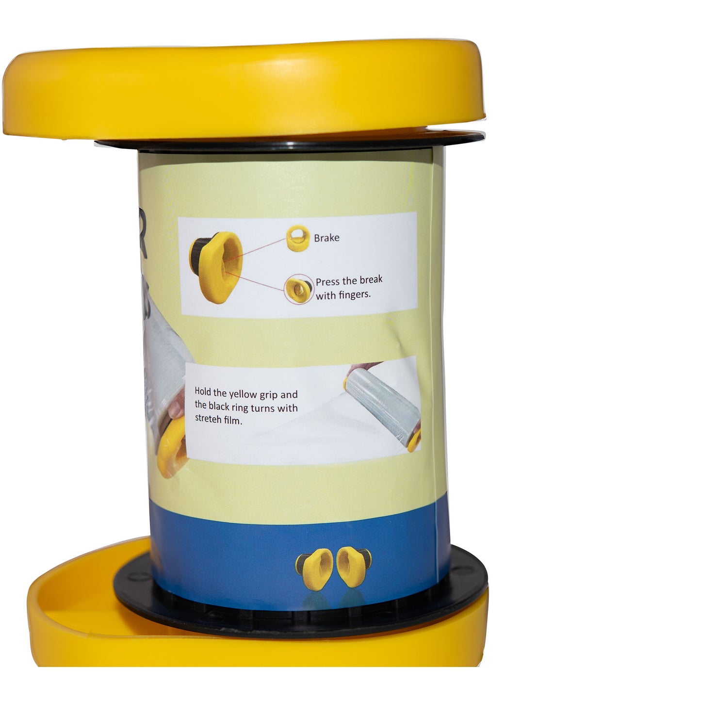 Brock Hand-Saver Stretch Wrap Film Dispenser With Tension Control For 3 Inch Core Rolls 2 Piece Set ADS0456