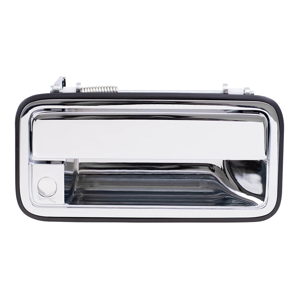 Brock Replacement Driver and Passenger Front Outside Door Handles Chrome Specialty compatible with Pickup 15708043 15708044