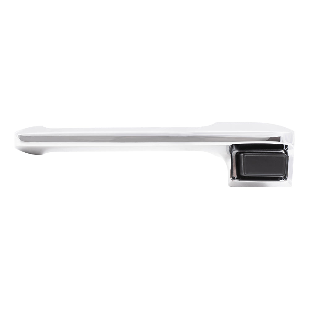 Brock Replacement Drivers Outside Front Chrome Door Handle compatible with Pickup Truck Bronco E7TZ1522405A E7TZ1522404A