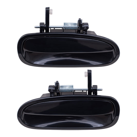 Brock Replacement Driver and Passenger Rear Outside Outer Door Handles compatible with 72680S01003 72640S01003
