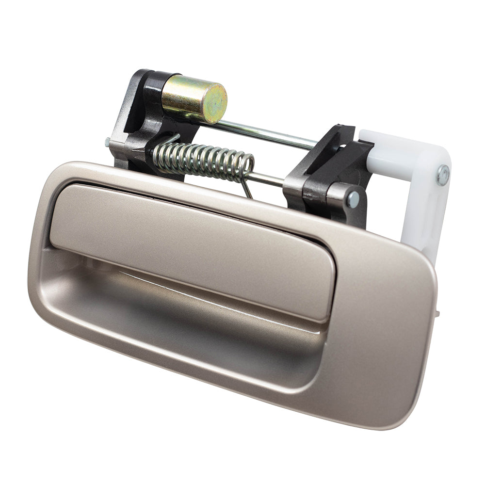 Brock Replacement Driver and Passenger Rear Outside Outer Beige Door Handles compatible with 97-01 Camry 69240AA010E0 69230AA010E0