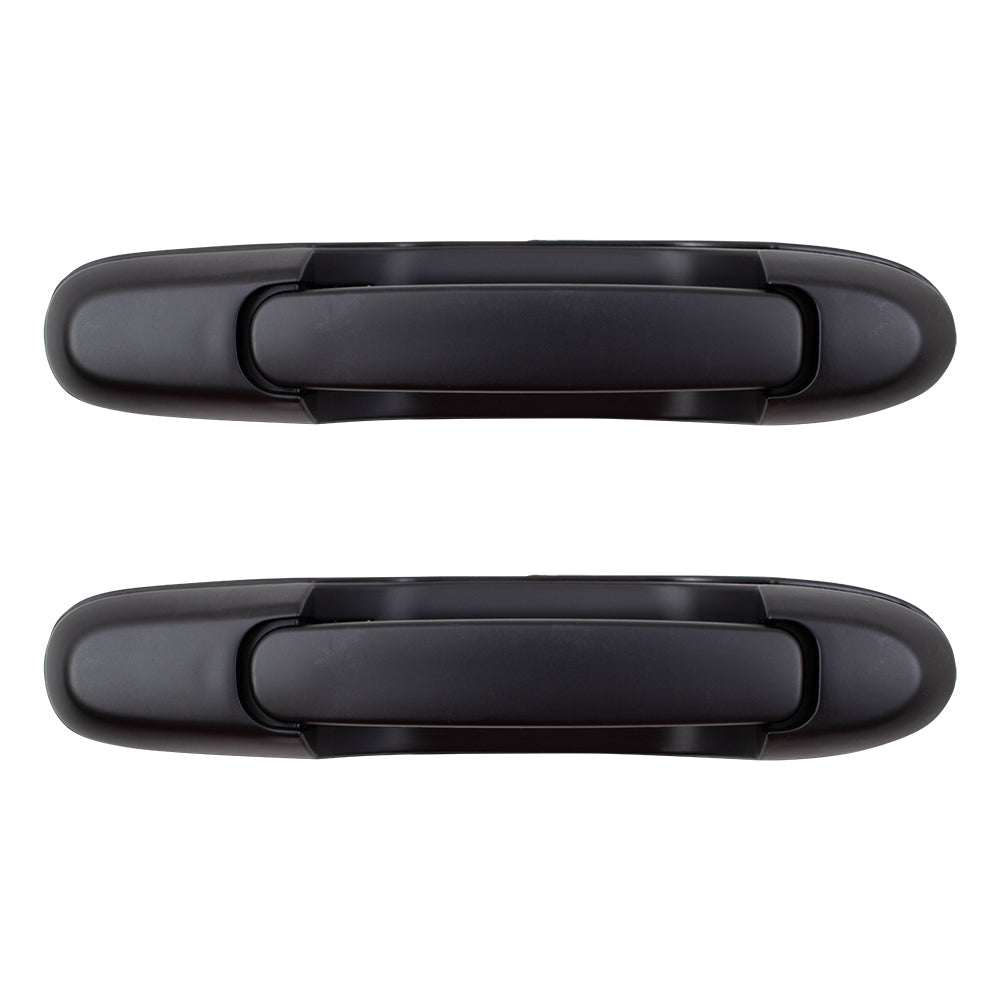 Brock Replacement Pair Set Outside Outer Sliding Door Handles w/out Keyholes compatible with 1998-2003 Sienna 6923008020C0