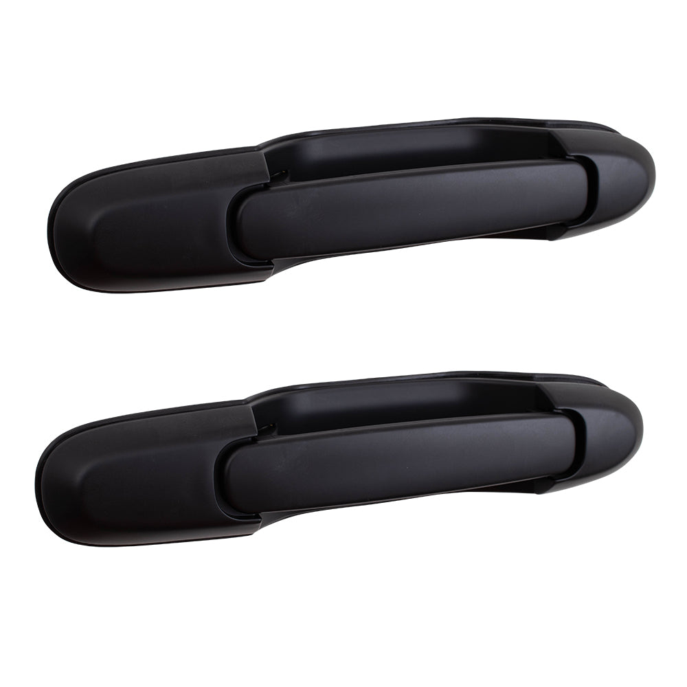 Brock Replacement Pair Set Outside Outer Sliding Door Handles w/out Keyholes compatible with 1998-2003 Sienna 6923008020C0