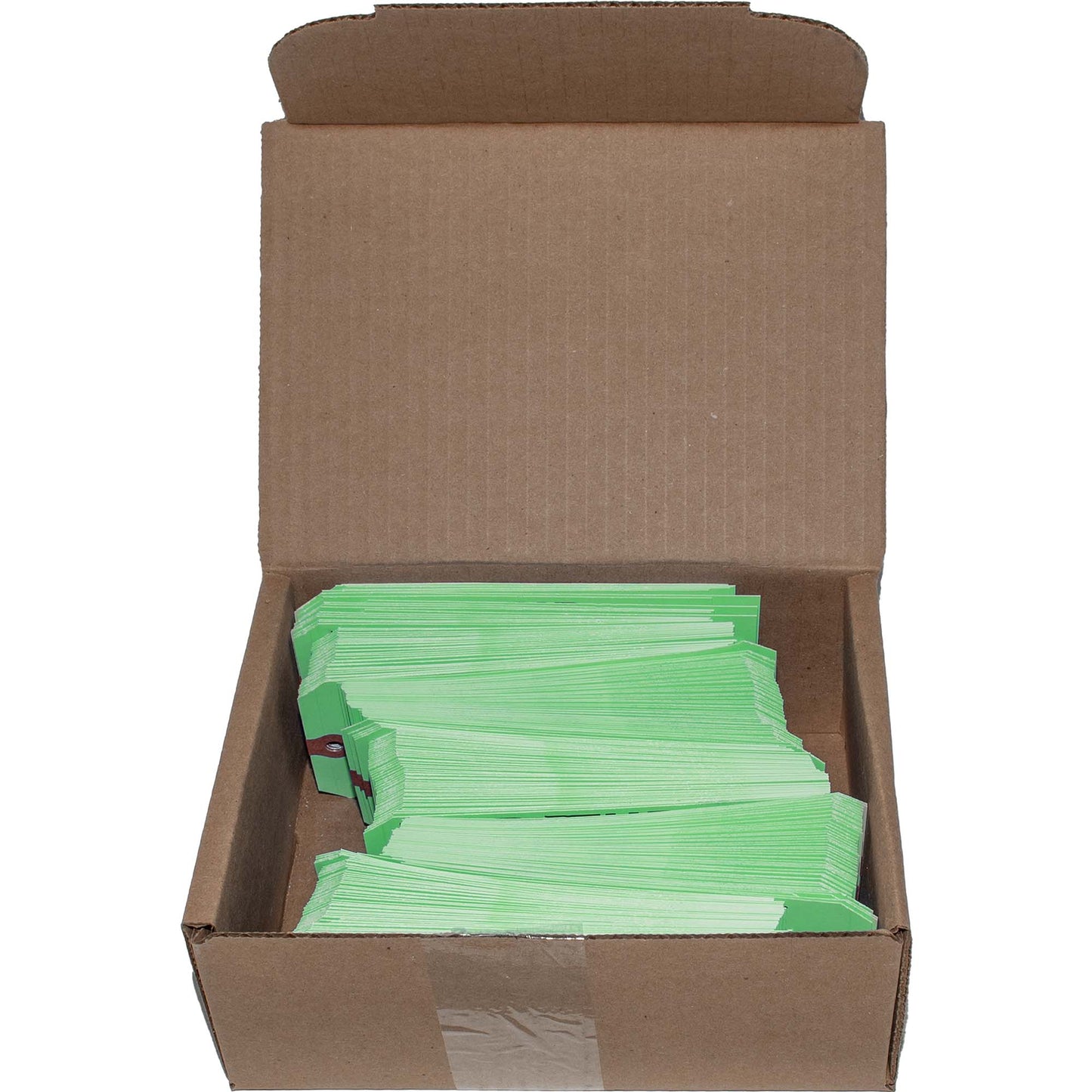 Brock ‘CORE’ Parts Tag - 5 3/4 Inch x 2 7/8 Inch Bright Green Heavy Card Stock With Reinforced Eyelet - 250 Tags Per Box ADS2733