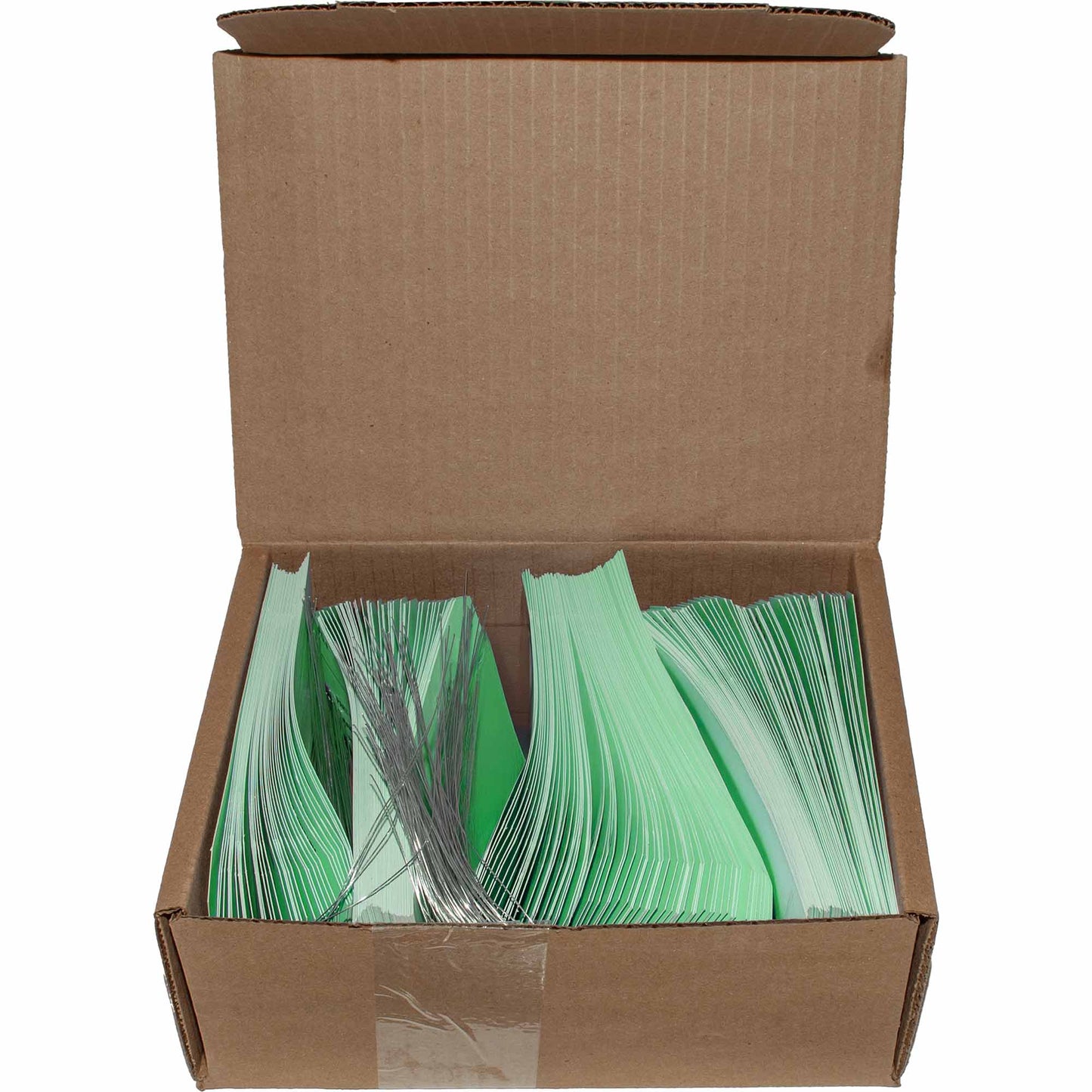 Brock ‘CORE’ Parts Tag With Wire Attached - 5 3/4 Inch x 2 7/8 Inch Bright Green Heavy Card Stock With Reinforced Eyelet- Includes Pen - 250 Tags Per Box ADS2733WA