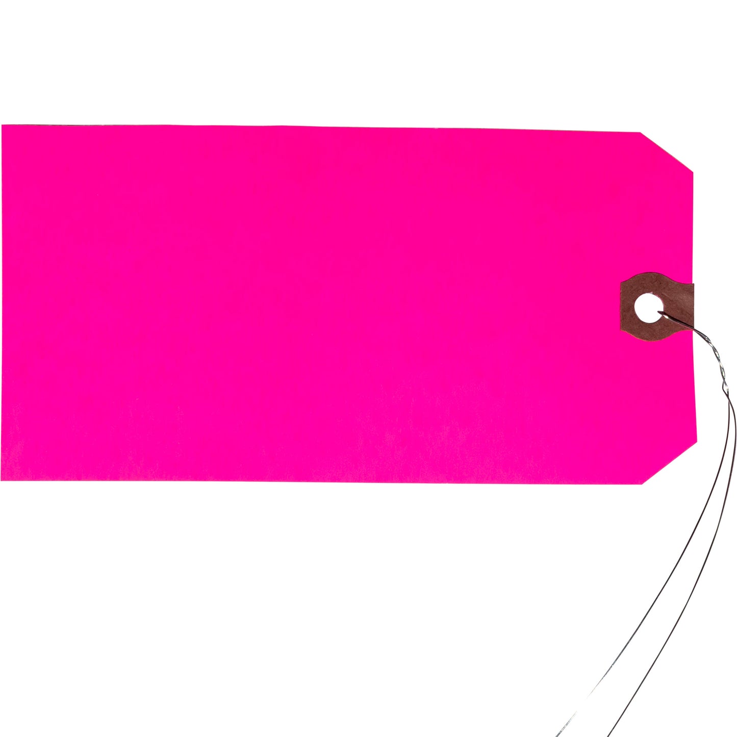 Brock 'Warning – All Oil & Lubricating Fluid Has Been Drained!’ Tag With Wire Attached - 5 3/4 Inch x 2 7/8 Inch Pink Heavy Card Stock With Reinforced Eyelet- Includes Pen – 250 Tags/Box ADS2737WA