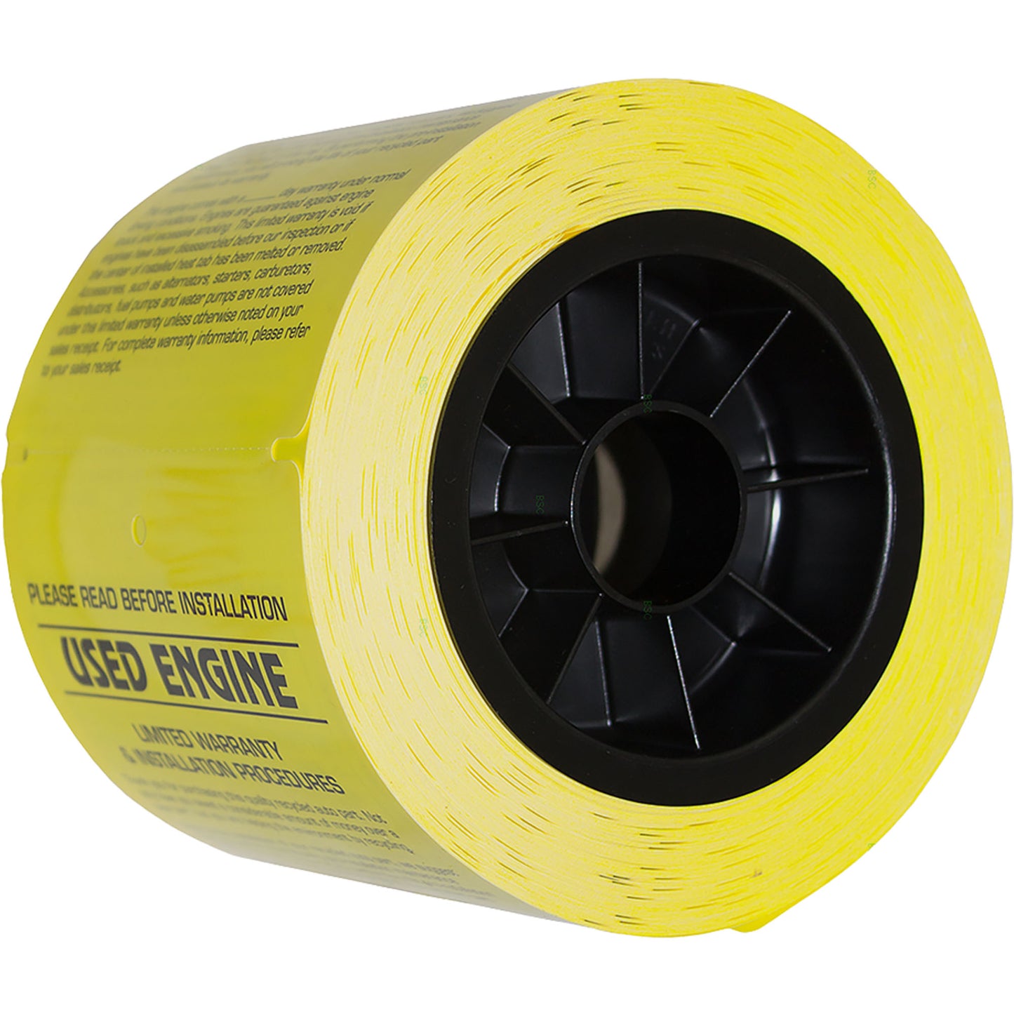 250 Pc Box Yellow Used Engine Pre-Installation Tags 4" x 5 1/2" High Strength Polysteel Weather Proof for Auto Shop Repair Salvage