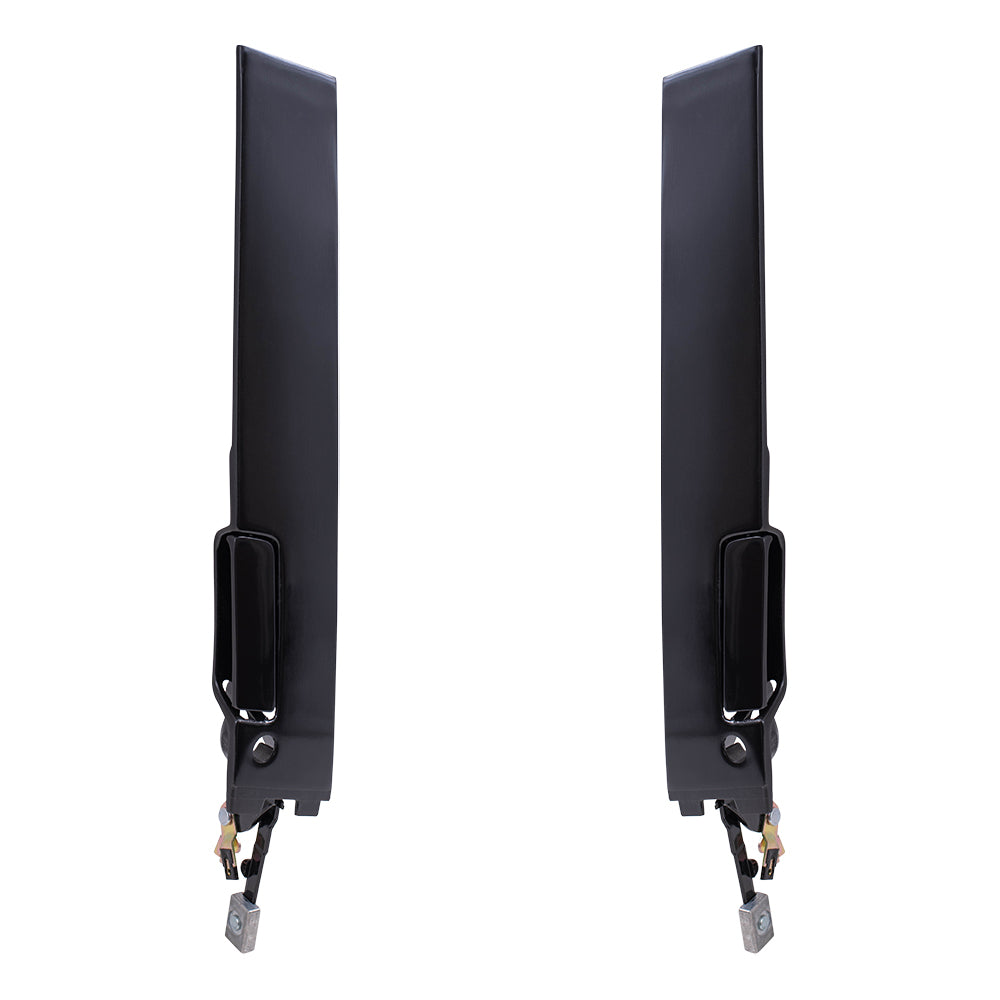 Brock Replacement Driver and Passenger Outside Outer Gloss Door Handles compatible with Cutlass Supreme 10296627 10296626