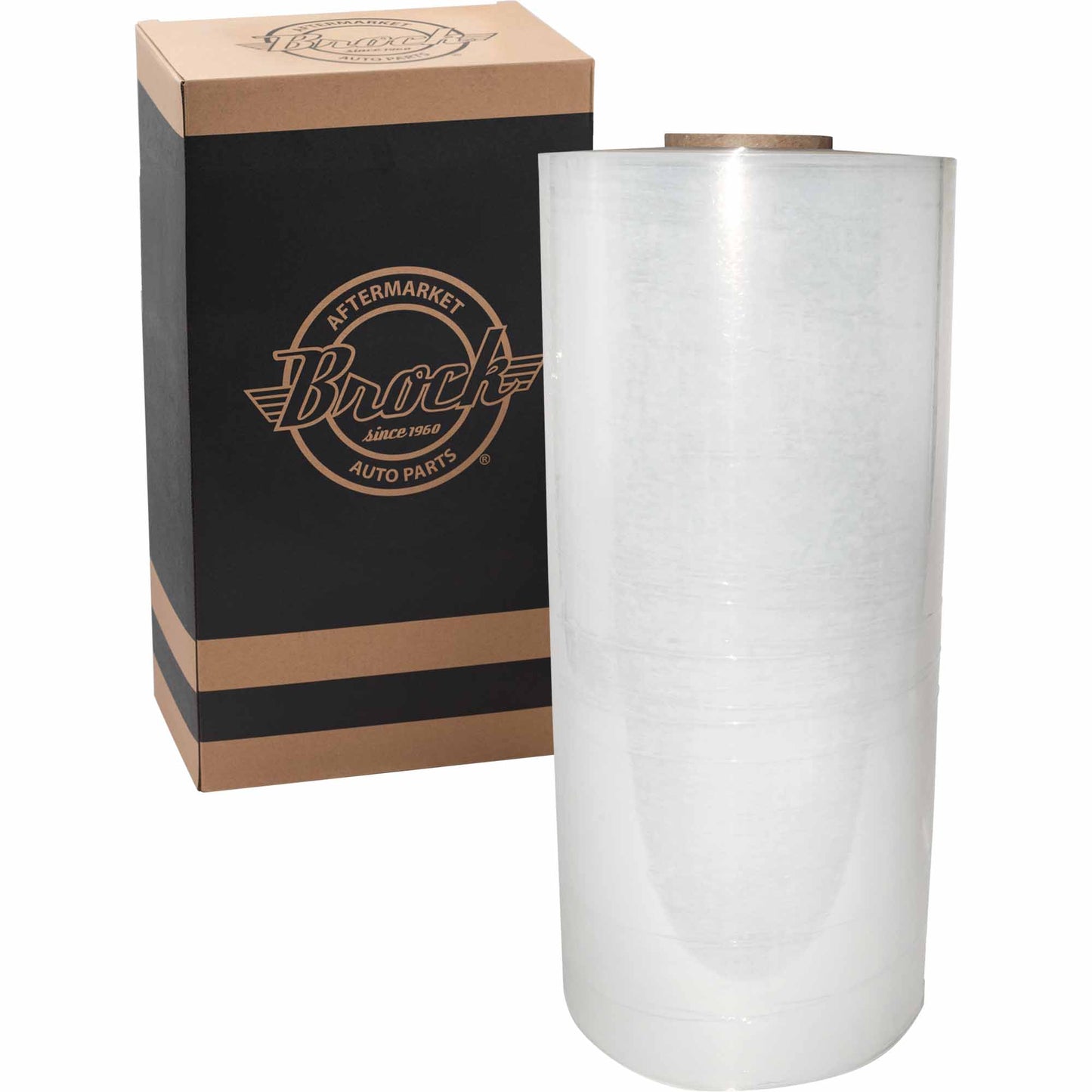 Stretch Wrap Machine Length Film 20 Inch x 5000 Feet (51cm X 1524m) 80 Gauge Industrial Strength 3 Inch Core For Warehouse Industrial Commercial Pallet Wrapping Machines ADS3563C Brock Clear