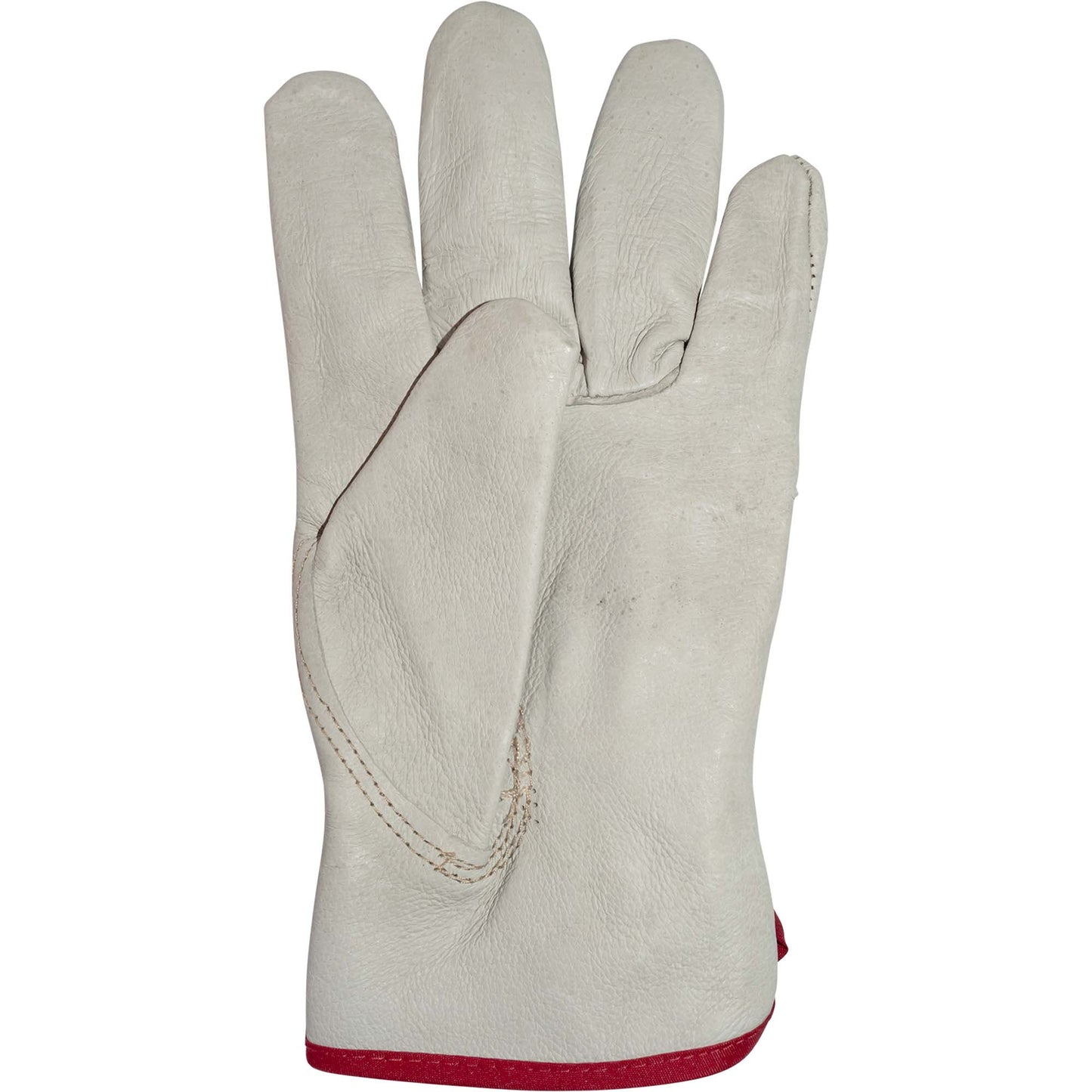 Brock Pigskin Leather Drivers Glove Unlined With Keystone Thumb & Red Cotton Bound Cuff Large 12 Pairs ADS3707L