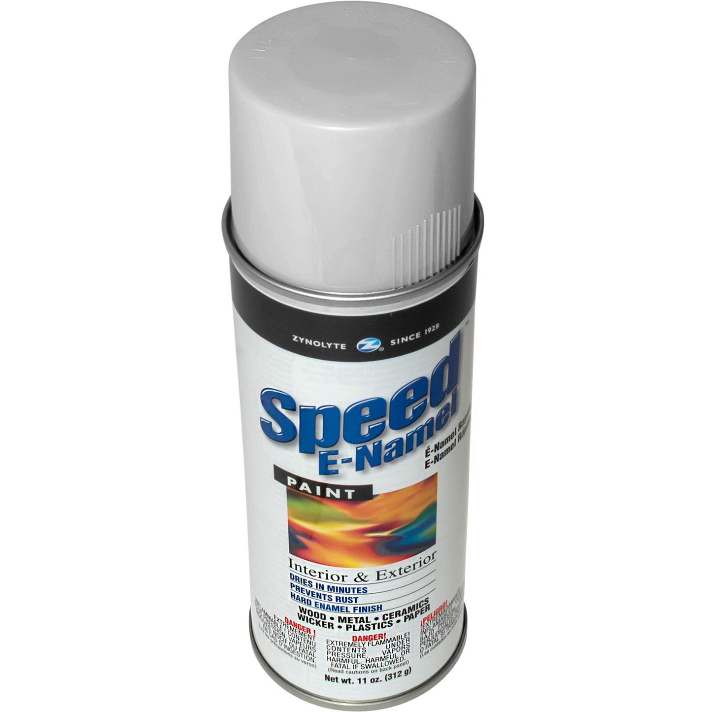 Zynolyte Speed E-Namel Z275 Fast Drying Enamel Spray Paint Semi-Gloss White 11 oz Can Case of 12 Z275C