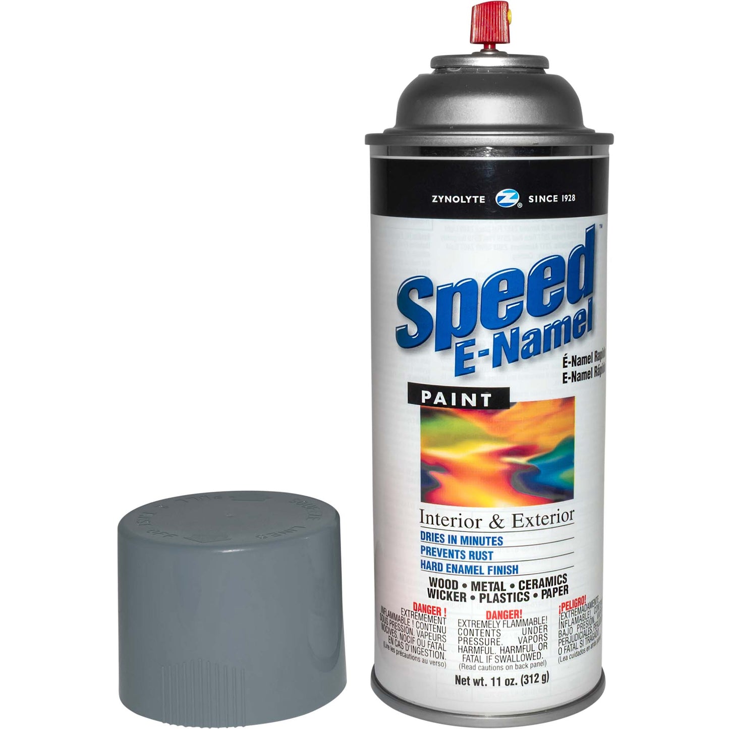 Zynolyte Speed E-Namel Z468 Fast Drying Enamel Spray Paint Medium Gray 11 oz Can Case of 12 Z468C