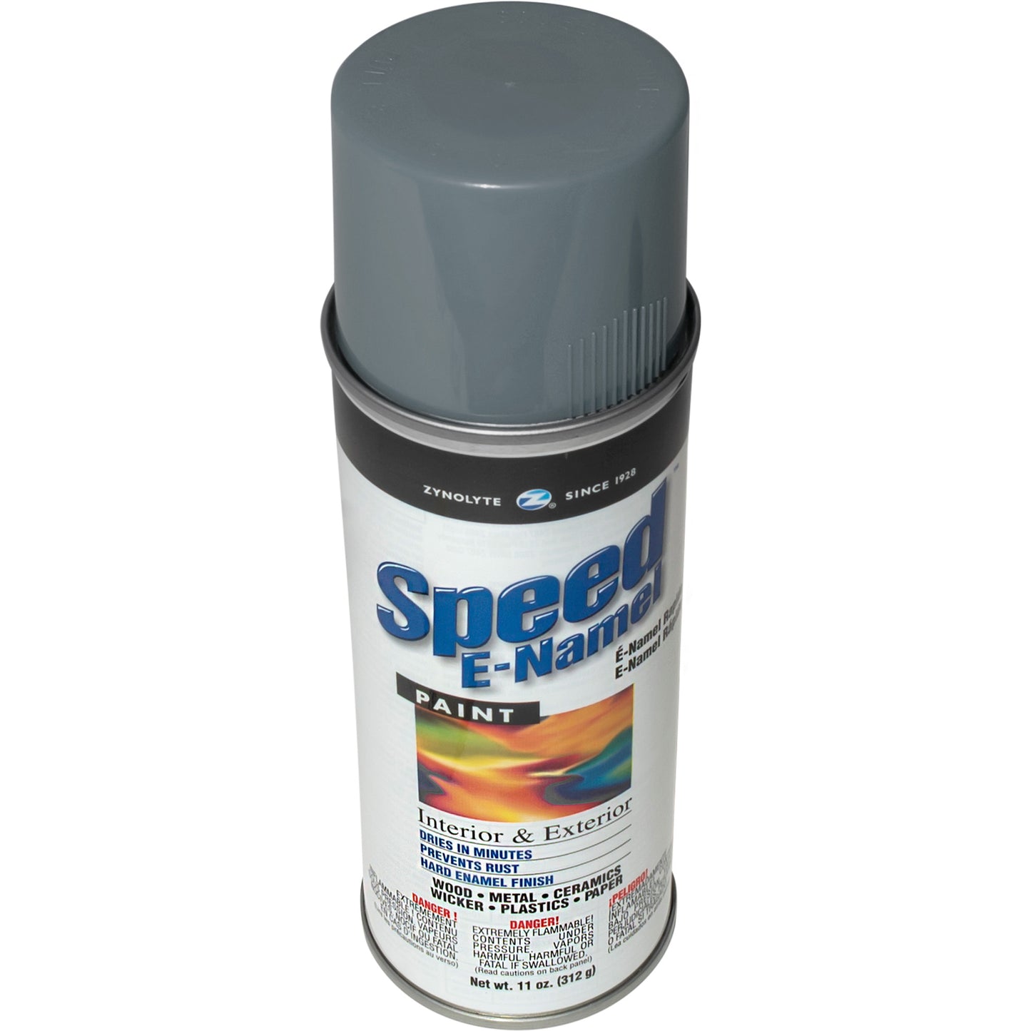 Zynolyte Speed E-Namel Z468 Fast Drying Enamel Spray Paint Medium Gray 11 oz Can Case of 12 Z468C