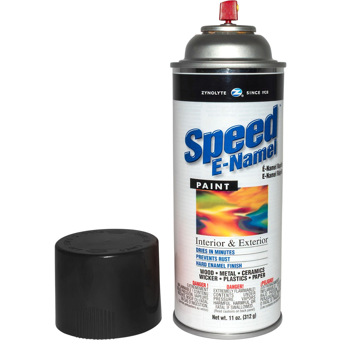 Zynolyte Speed E-Namel Z487 Fast Drying Enamel Spray Paint Flat Black 11 oz Can Case of 12
Z487C