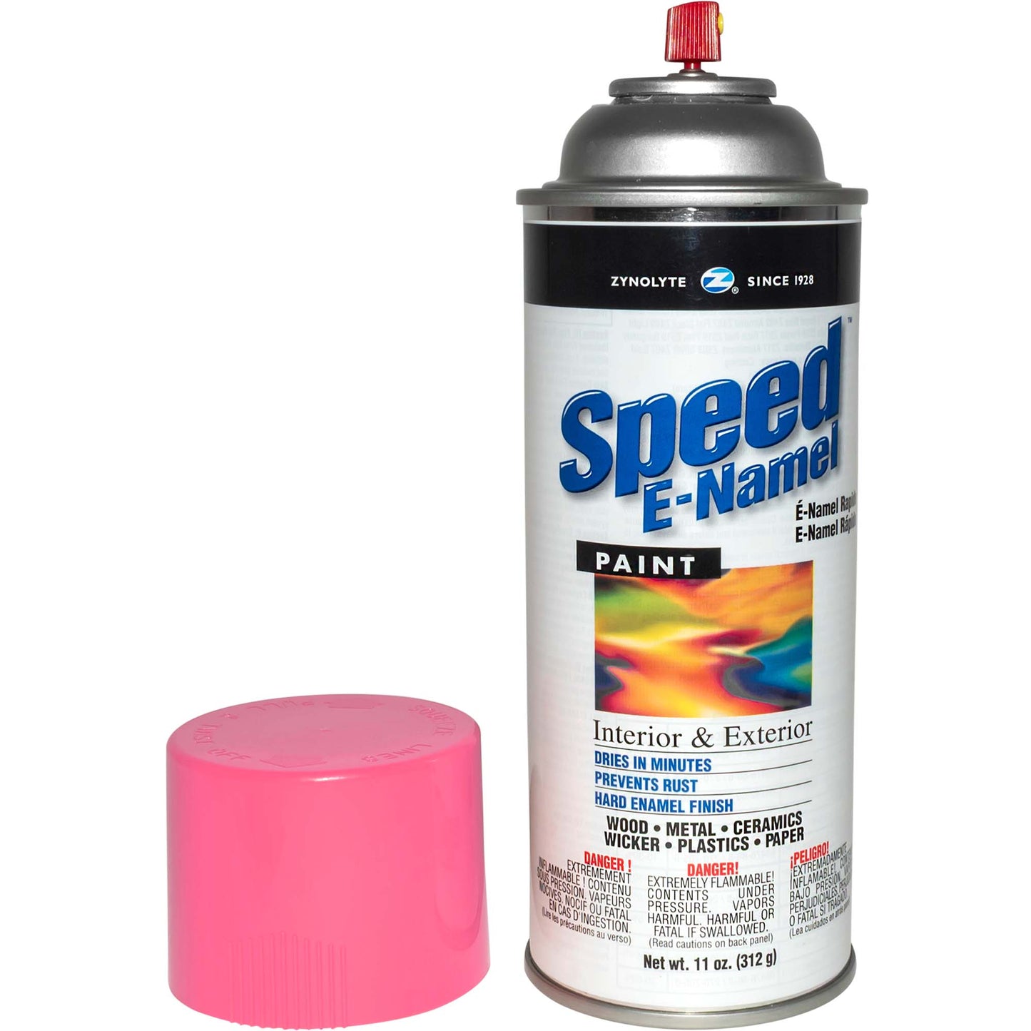 Zynolyte Speed E-Namel Z518 Fast Drying Enamel Spray Paint Pink 11 oz Can Case of 12
Z518C