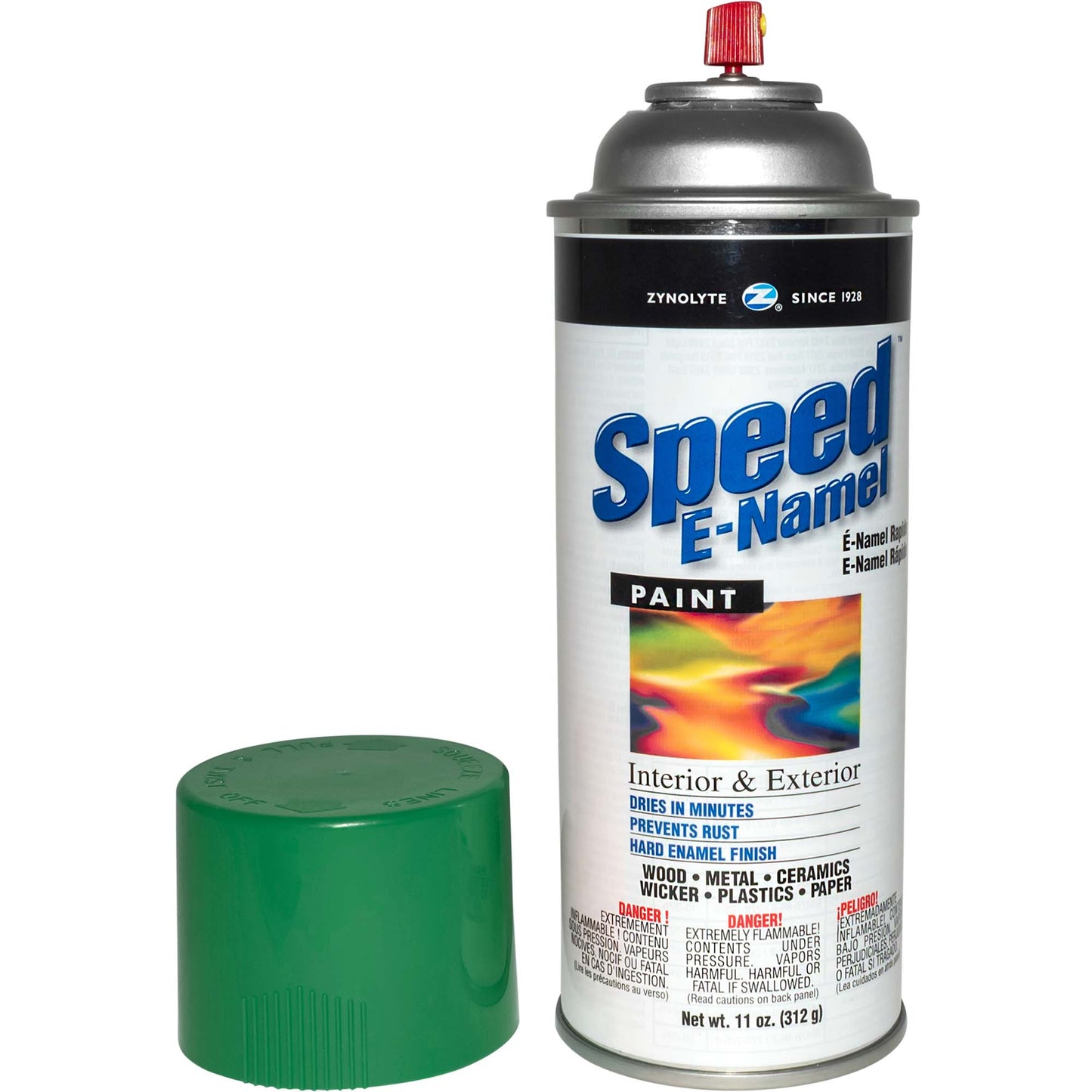 Zynolyte Speed E-Namel Z525 Fast Drying Enamel Spray Paint Kelly Green 11 oz Can Case of 12 Z525C