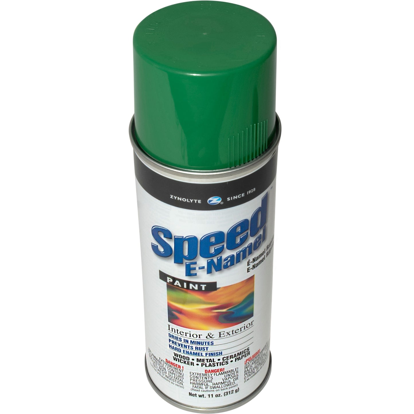 Zynolyte Speed E-Namel Z525 Fast Drying Enamel Spray Paint Kelly Green 11 oz Can Case of 12 Z525C