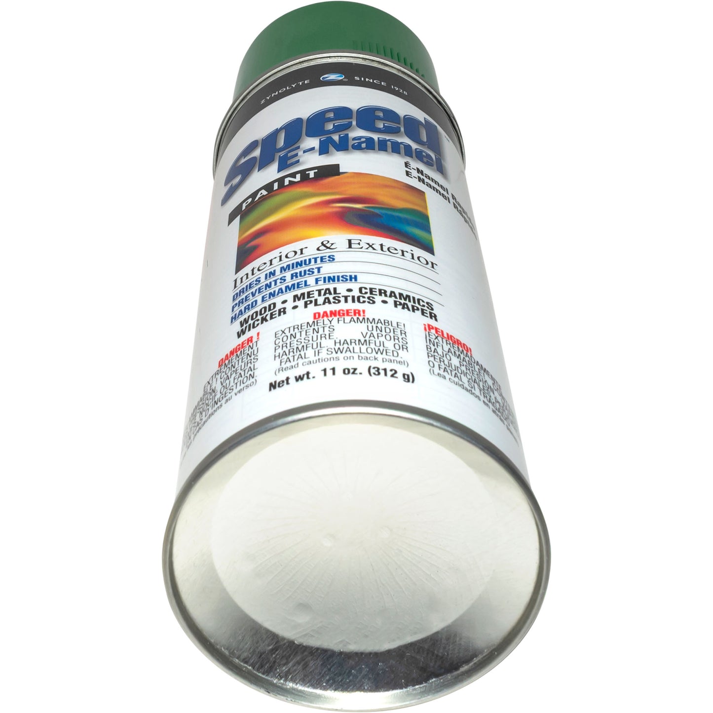 Zynolyte Speed E-Namel Z525 Fast Drying Enamel Spray Paint Kelly Green 11 oz Can Case of 12 Z525C
