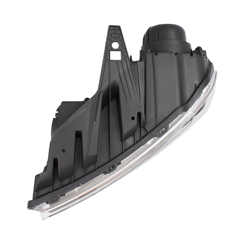 Brock Replacement Driver Halogen Combination Headlight Chrome Trim Compatible with 2014-2015 Durango 68188731AF