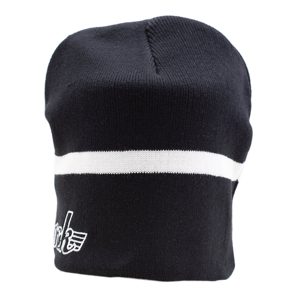 BROCK Logo Black Knit Beanie Hat Skull Cap Men Women Unisex One Size Fits Most