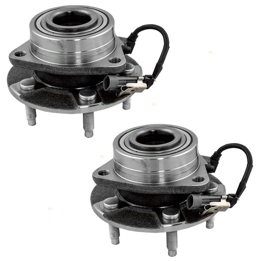 Brock Replacement Set Front Hubs and Wheel Bearings Compatible with Vue Equinox Torrent 10359823