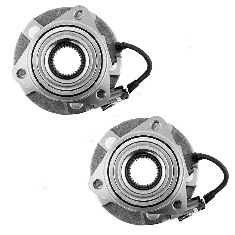 Brock Replacement Set Front Hubs and Wheel Bearings Compatible with Vue Equinox Torrent 10359823