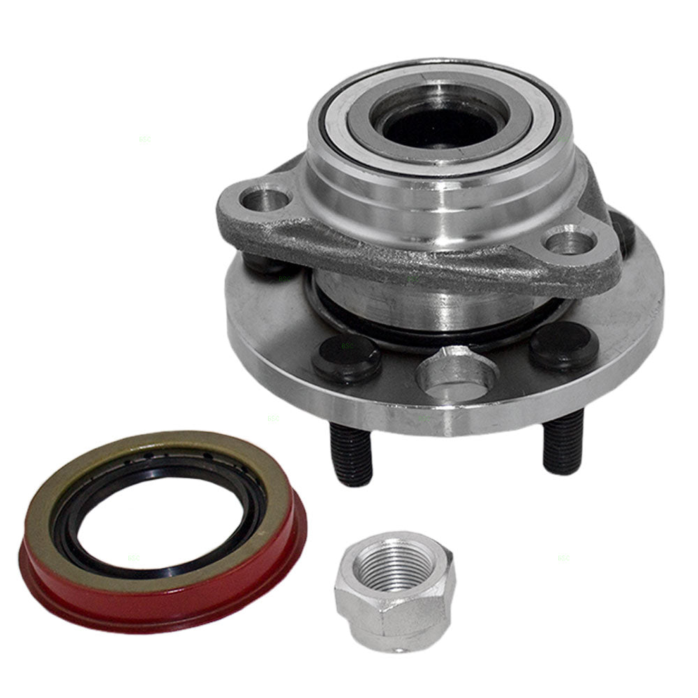 Brock Replacement Front Hub and Wheel Bearing Assembly Compatible with 1984-2005 Cavalier with 12MM Attaching Bolts