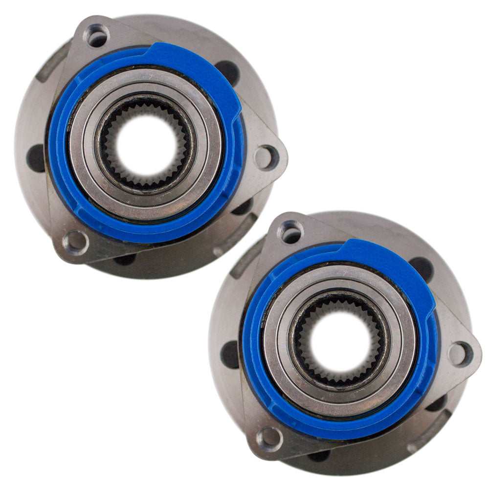 Brock Replacement Set Front Hubs and Wheel Bearings Compatible with 2000-2008 Impala without ABS 88964096