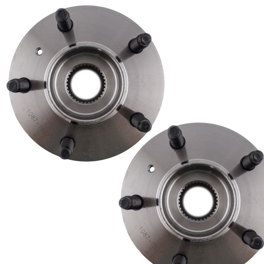 Brock Replacement Set Front Hubs and Wheel Bearings Compatible with 2000-2008 Impala without ABS 88964096