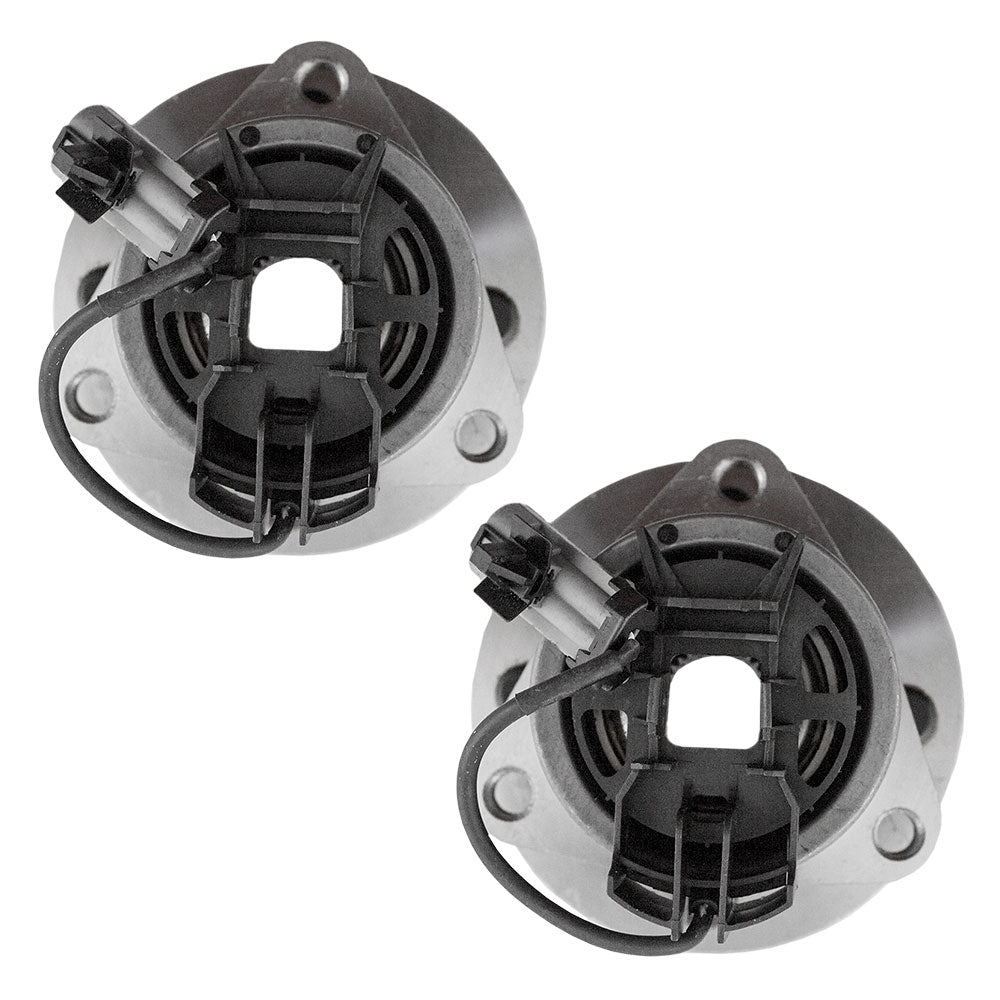 Brock Replacement Set Front Hubs and Wheel Bearings Compatible with Cobalt G5 Ion 4 Lug Wheel with ABS 22701516