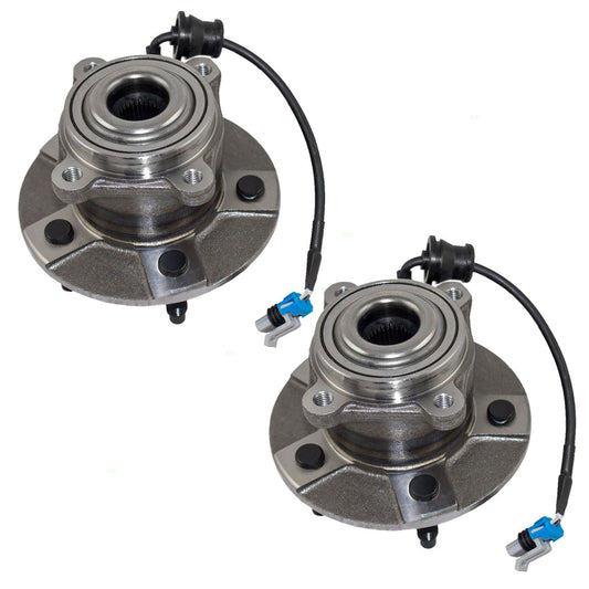 Brock Replacement Set Rear Hubs and Wheel Bearings Compatible with Equinox Torrent Vue with ABS 15871427