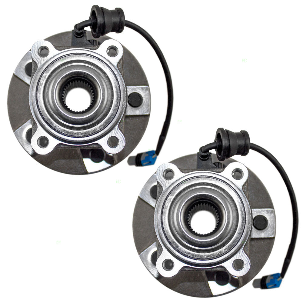 Brock Replacement Set Rear Hubs and Wheel Bearings Compatible with Equinox Torrent Vue with ABS 15871427