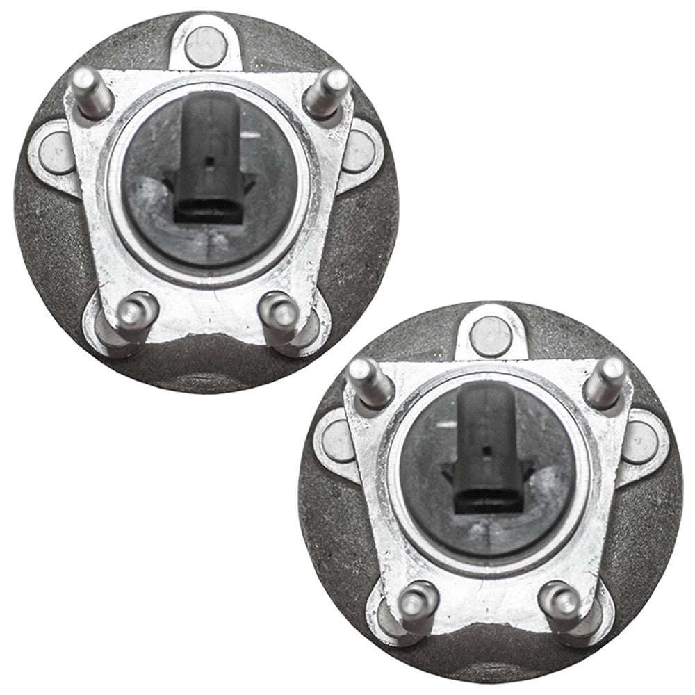 Brock Replacement Set Rear Hubs and Wheel Bearings Compatible with G6 Aura HHR SS Malibu/ Malbu Maxx with ABS 15798483