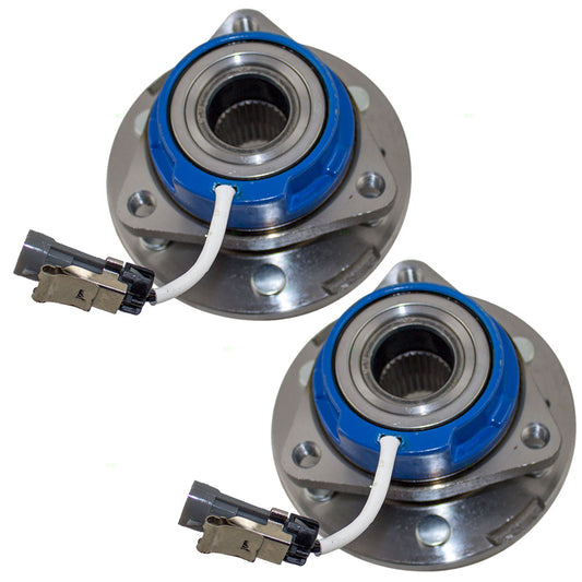 Brock Replacement Set Rear Hub & Bearing Compatible with 2005-2011 STS RWD 2004-2009 SRX with ABS 6 Lug Wheel 89047639